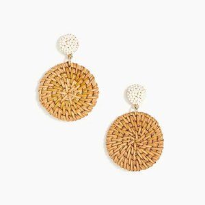 Boho Bead and rattan earrings